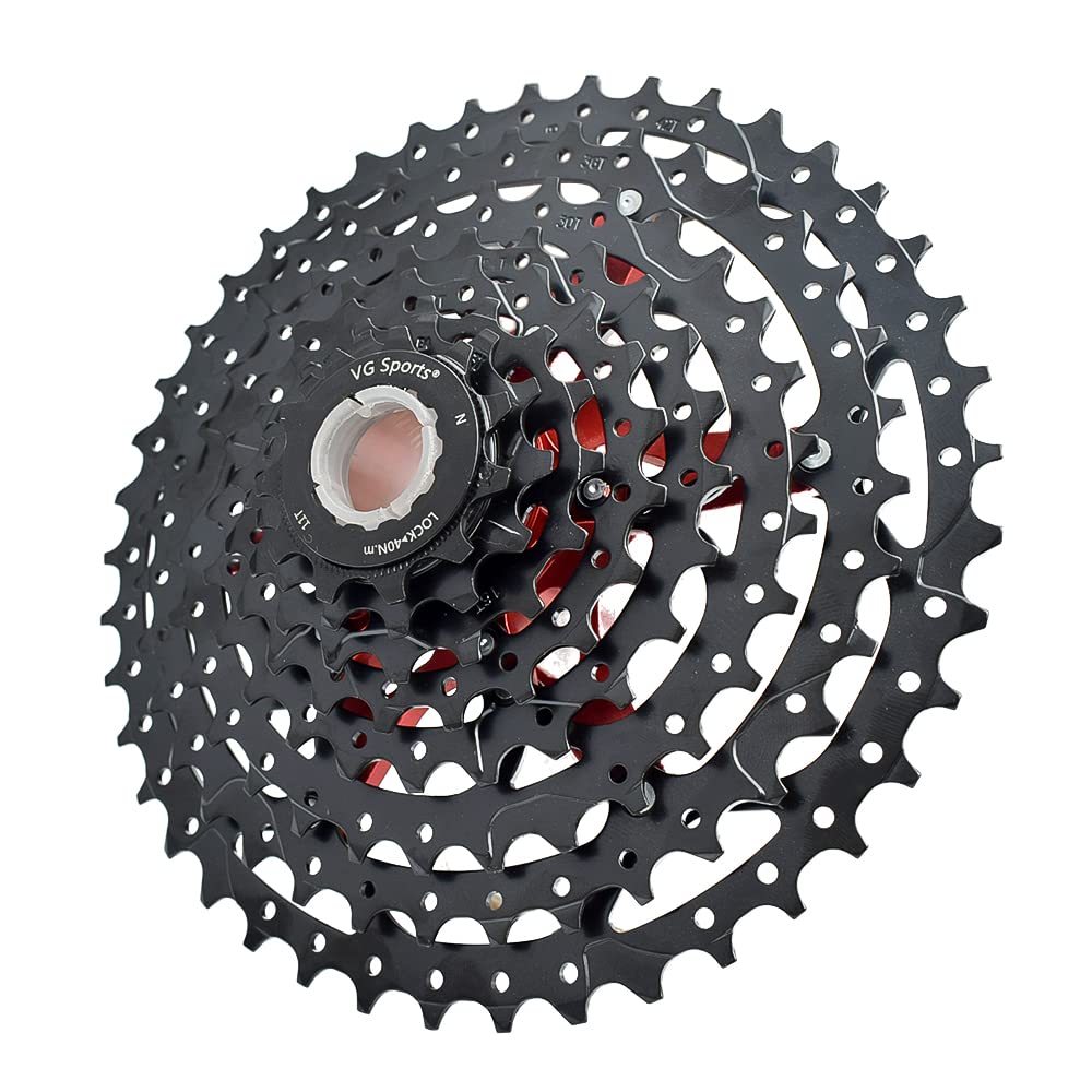 VG SPORTS 8/9/10/11/12 Speed Ultra-Light Bike Cassette for Mountain Bike 11-40T/11-42T/11-46T/11-50T/11-52T MTB Cassette Lightweight Aluminum Bracket Cassette