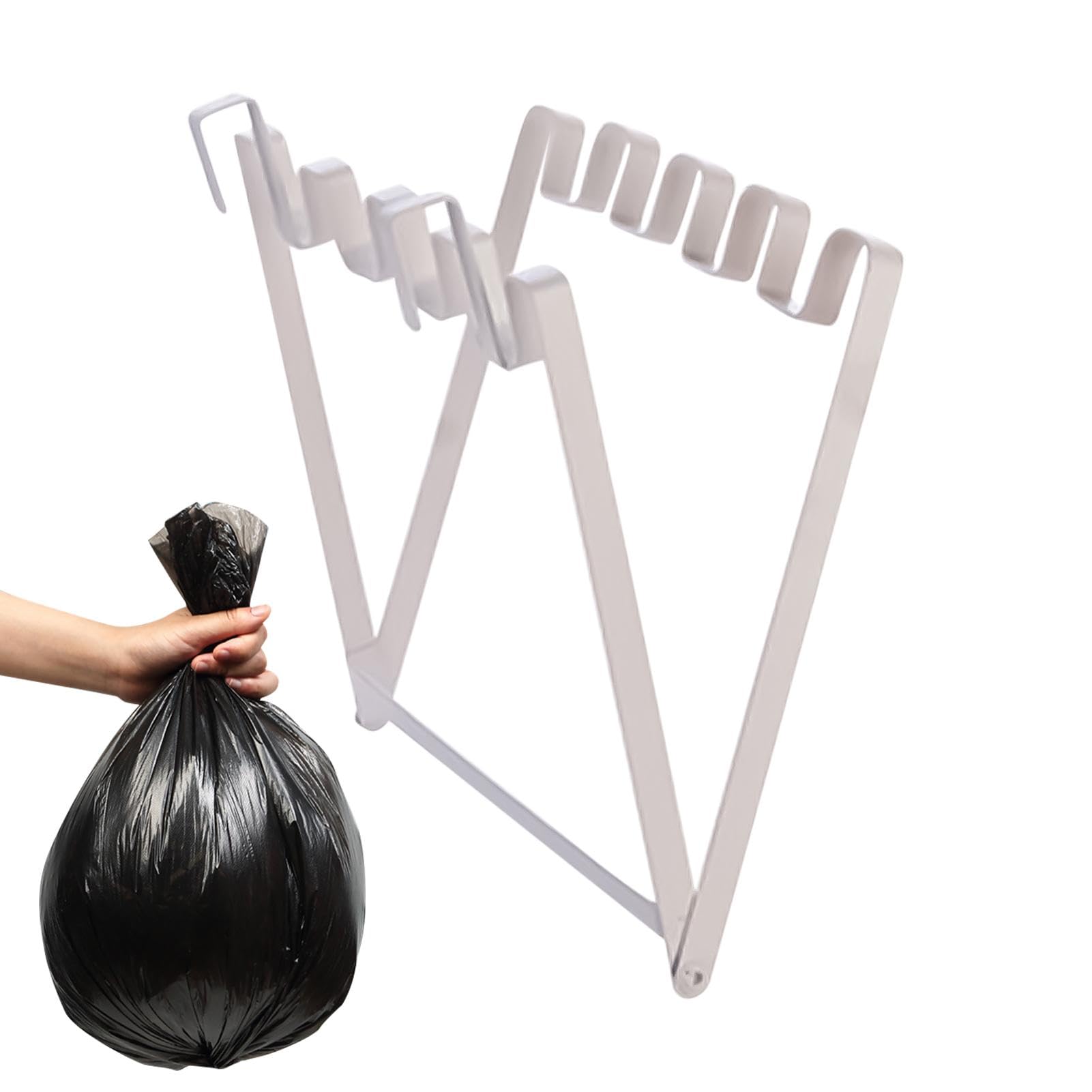 Maciun Support Sac Poubelle D'Armoire Pliable - Fixation Sans Perçage - Organisation Cuisine Et Maison
