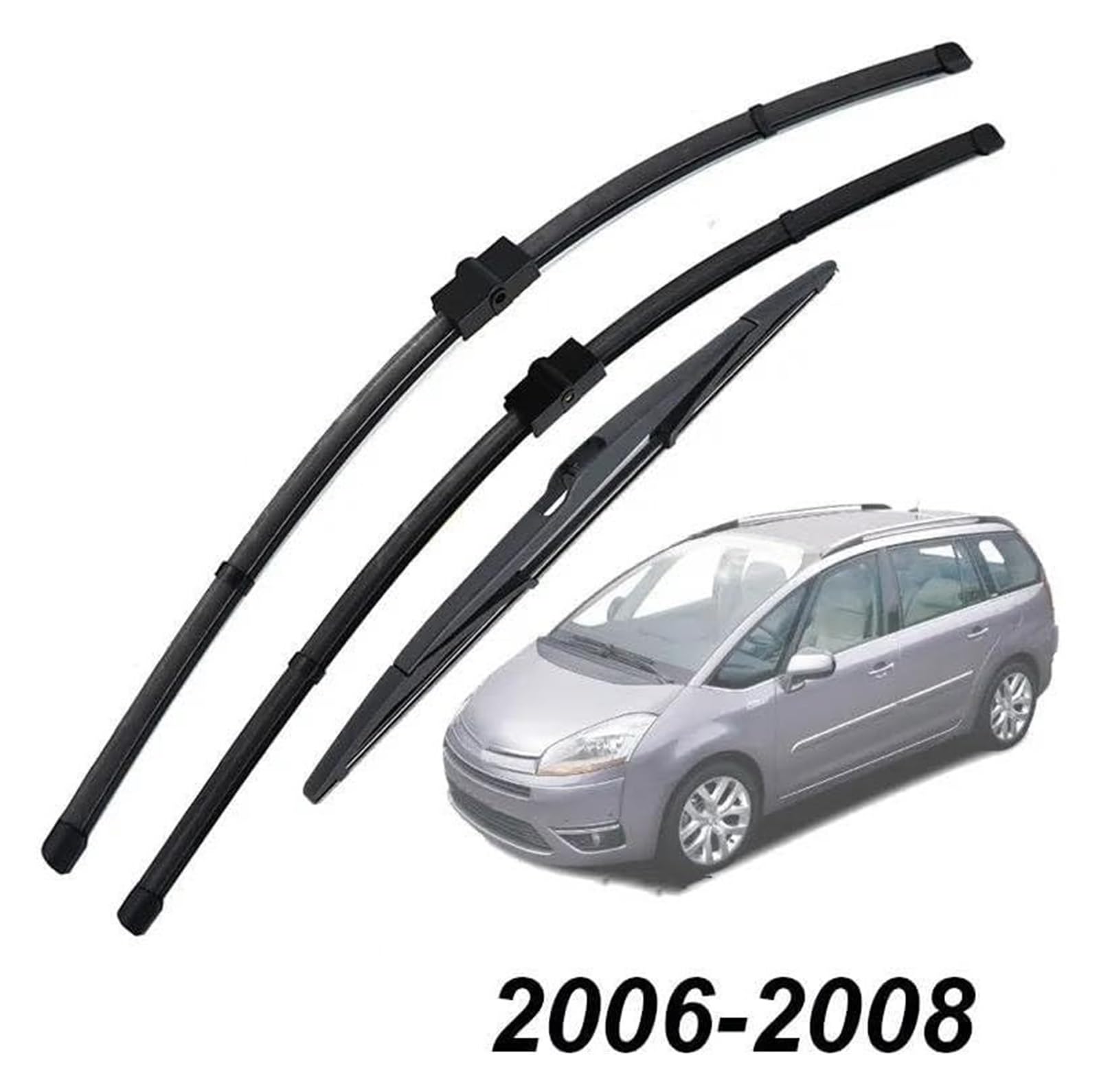 Escobilla Limpiaparabrisas Delantera Coche Para C4 Para Grand Para Picasso/C4 Para Picasso 2006-2008 Limpiaparabrisas De Coche Parabrisas Kit De Ventana Trasera Delantera
