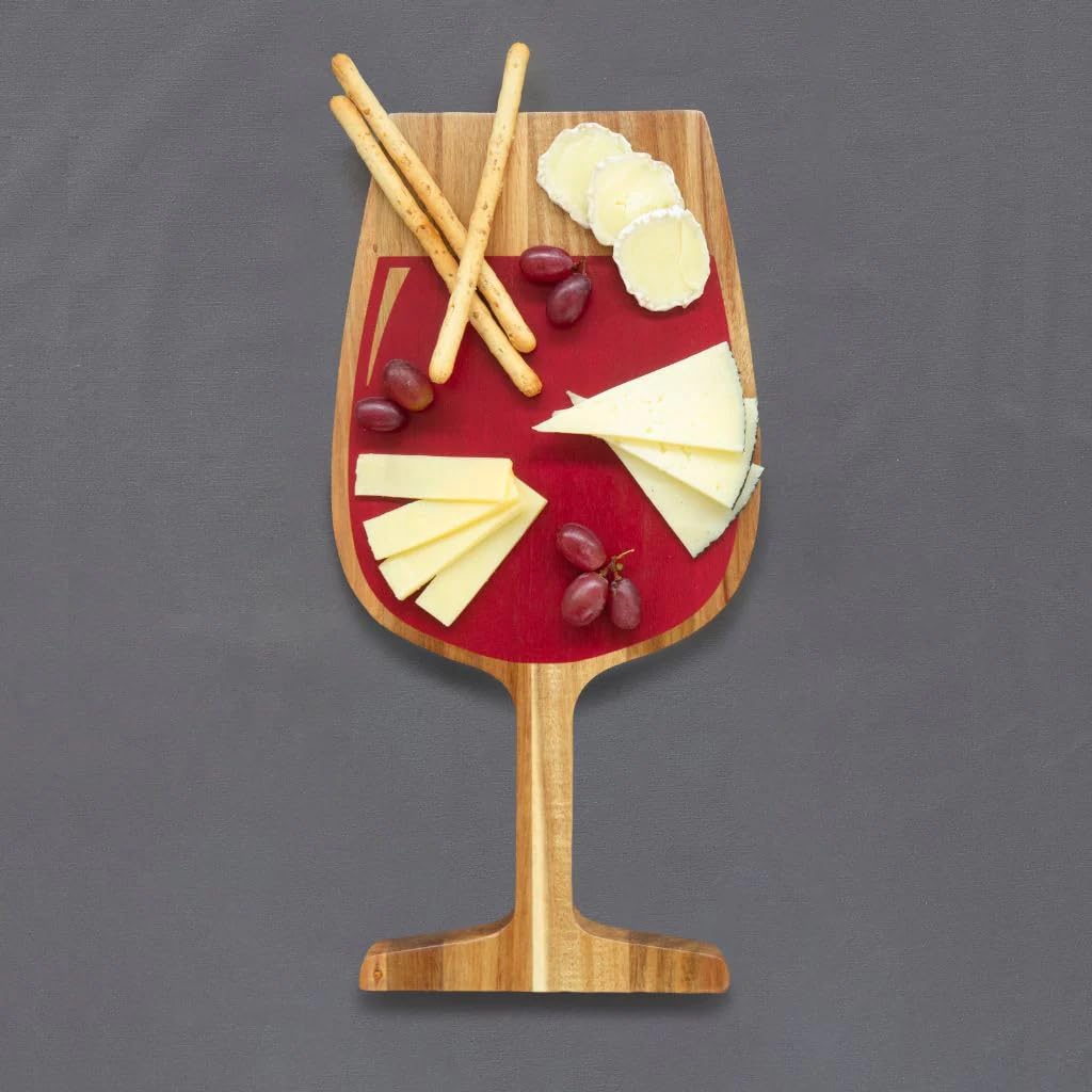 Balvi Planche à fromages Red Wine Couleur Brun, Rouge Le jumelage Parfait: Fromage et vin Bois 1,8x19