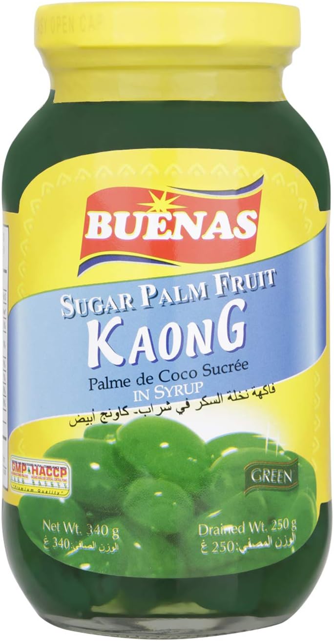 Buenas Kaong Sugar Palm Fruit in Syrup (Green) 340g Amazon.co.uk Grocery