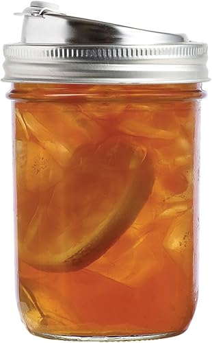 Miniatura 7 de Jarware Mason Jar - Tapa de bebida con infusor de frutas, acero inoxidable, boca ancha