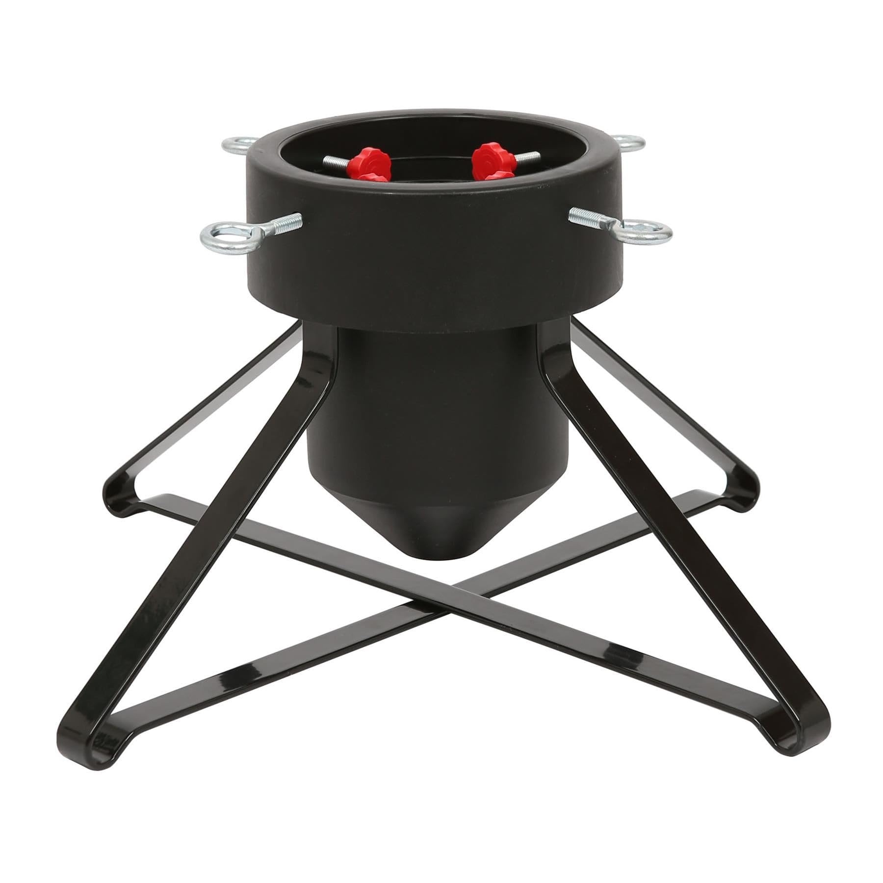 GuuG Real Christmas Tree Stand - Star Shape Base Holds Up To 6.5ft Live Trees, 0.53 Gal Water, No Leak Design (Green & Red)