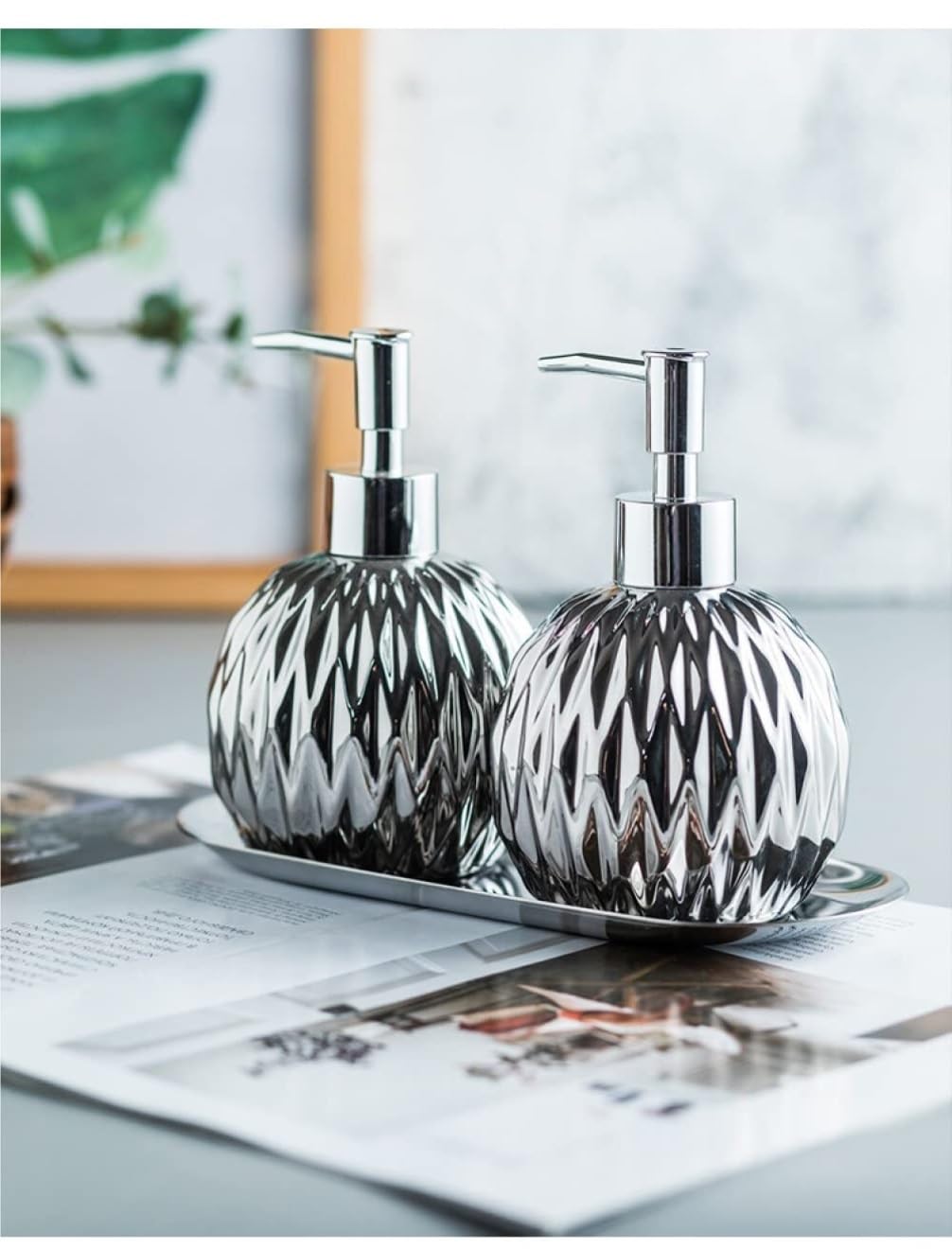 Dozownik Mydła Balsamu Hotelu Ceramiczny Dozownik Mydła W Płynie, Butelka Z Pompką Do Balsamu, Dekoracyjna Porcelana, Rąk Płynie Butelka(Gold)