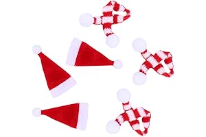 20pcs Christmas Mini Santa Hats for Barbie Doll