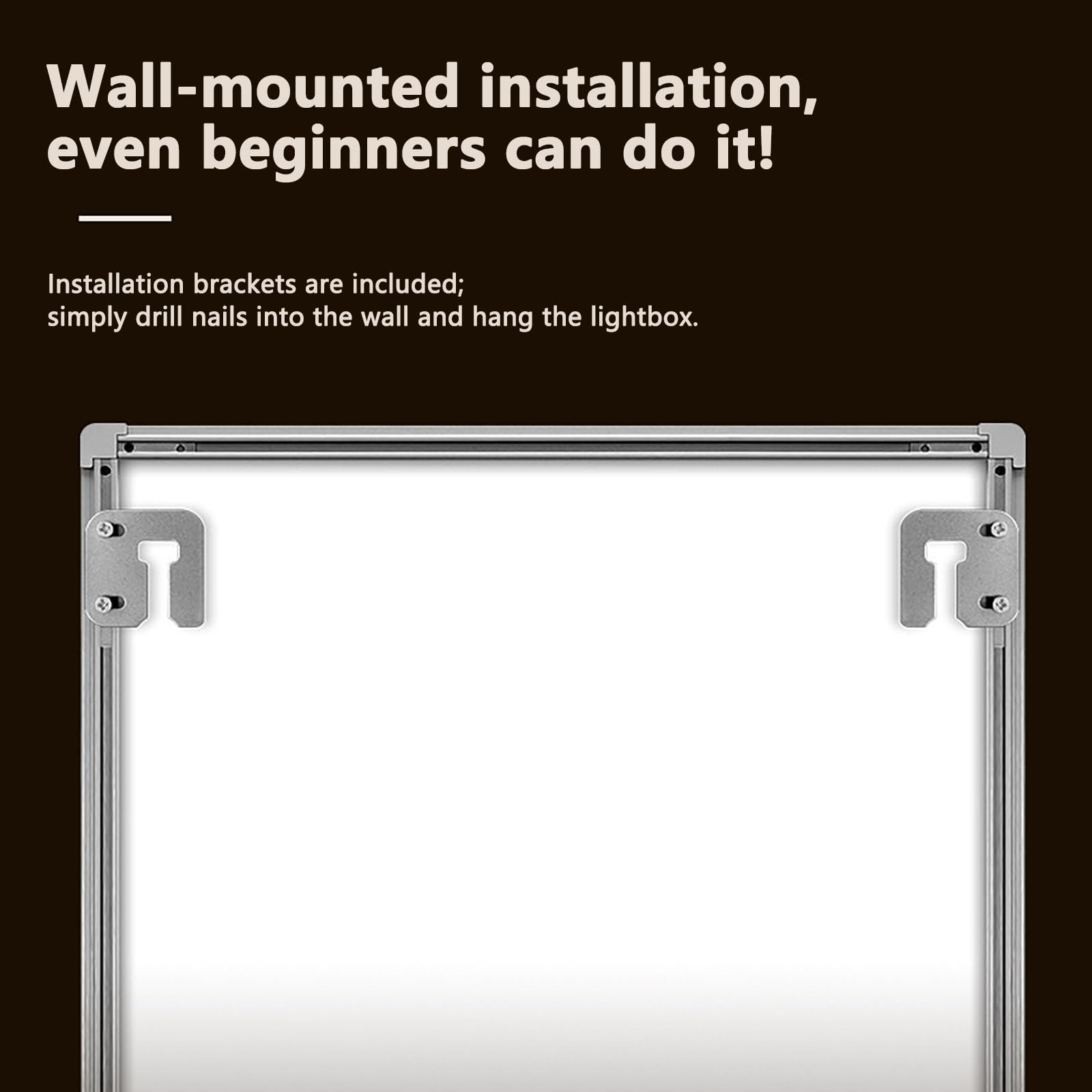 Caja De Luz Led Montada En La Pared, Pantalla De Póster Con Marco Ultradelgado A3/a4, Tablero De Menú Retroiluminado, Pantalla De Marco Publicitario Enchufable Para Restaurantes, black A3/31.2x42.7CM