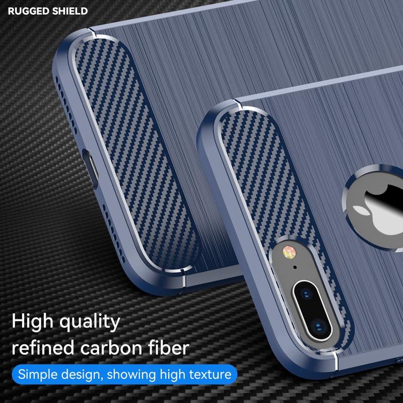 Image of Hybrid Carbon Fiber Back Case for iPhone 7 Plus / 8 Plus (Blue)