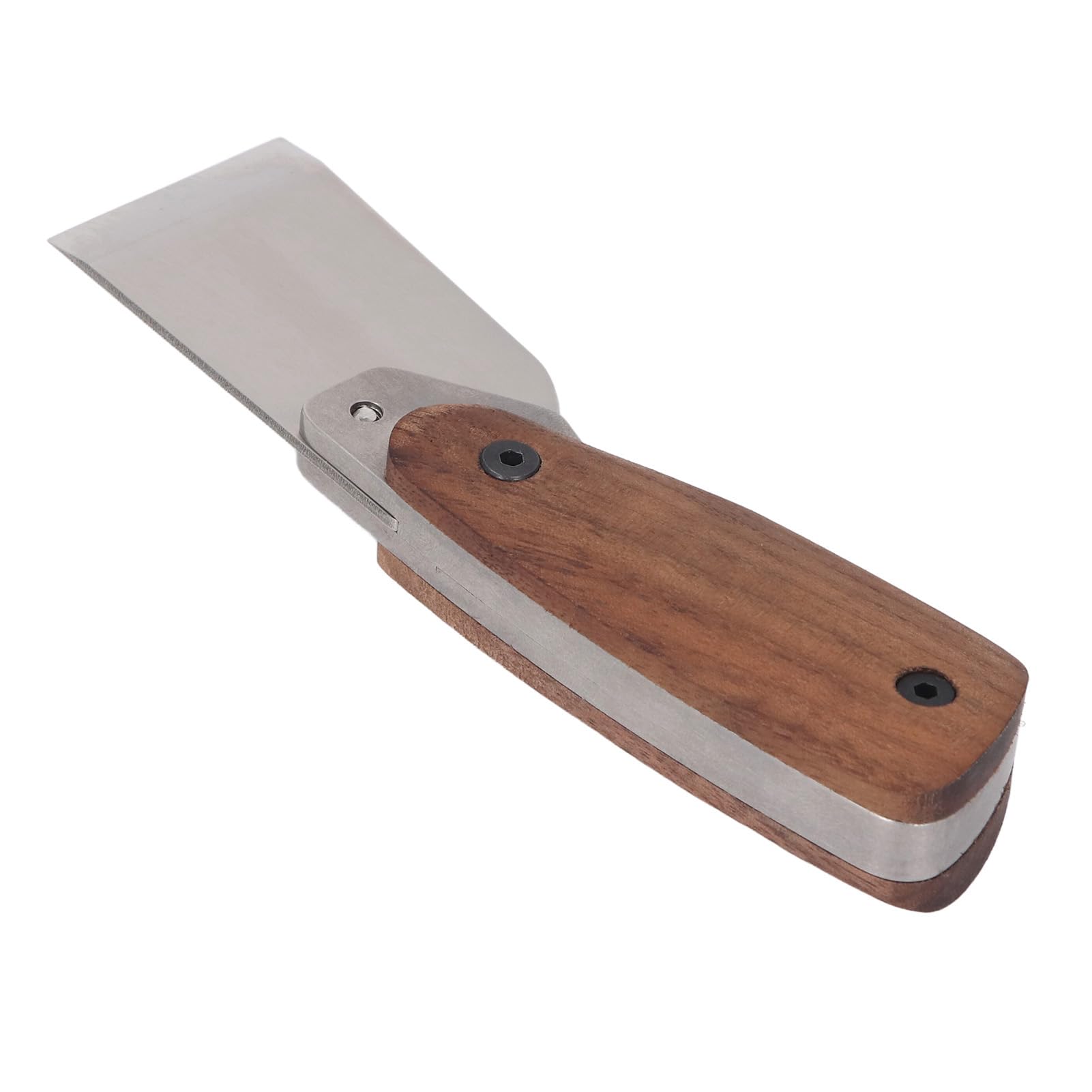 Greensen Strumento di Taglio in Pelle, Coltello Artigianale con Manico in Legno di Noce, Taglierina Scivolo Ergonomica per Funzionamento Fai - -te, Lama Acciaio Inossidabile 304 con Legno Sandalo,