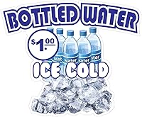 Vista 1 de Botellas Agua Concesión Restaurante Comida Camión Die-Cut Vinilo Pegatina 10 pulgadas