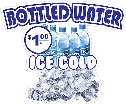 Botellas Agua Concesión Restaurante Comida Camión Die-Cut Vinilo Pegatina 10 pulgadas