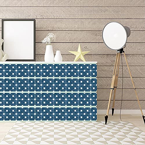 Vinilos Pared Cocina Estrellas Azules Vinilo Adhesivo Cenefas Adhesivas Baño Cocina Azulejos Decorativos Adhesivos Ba?o… - Imagen 3