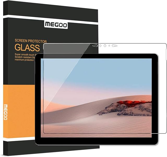 MEGOO Screen Protector for Surface Go 3/2 10.5 inch, Premium Tempered Glass,Precious Cutting,HD Clear, 9H Hardness (1901 Model)