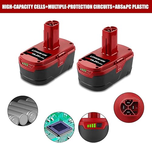 Miniatura 4 de ATcuji Paquete de 2 baterías PP2030 de alta capacidad de 6.5 Ah C3 de 19.2 V compatibles con CRAFTSMAN 19.2V batería de litio C3 Tools XCP 19.2V