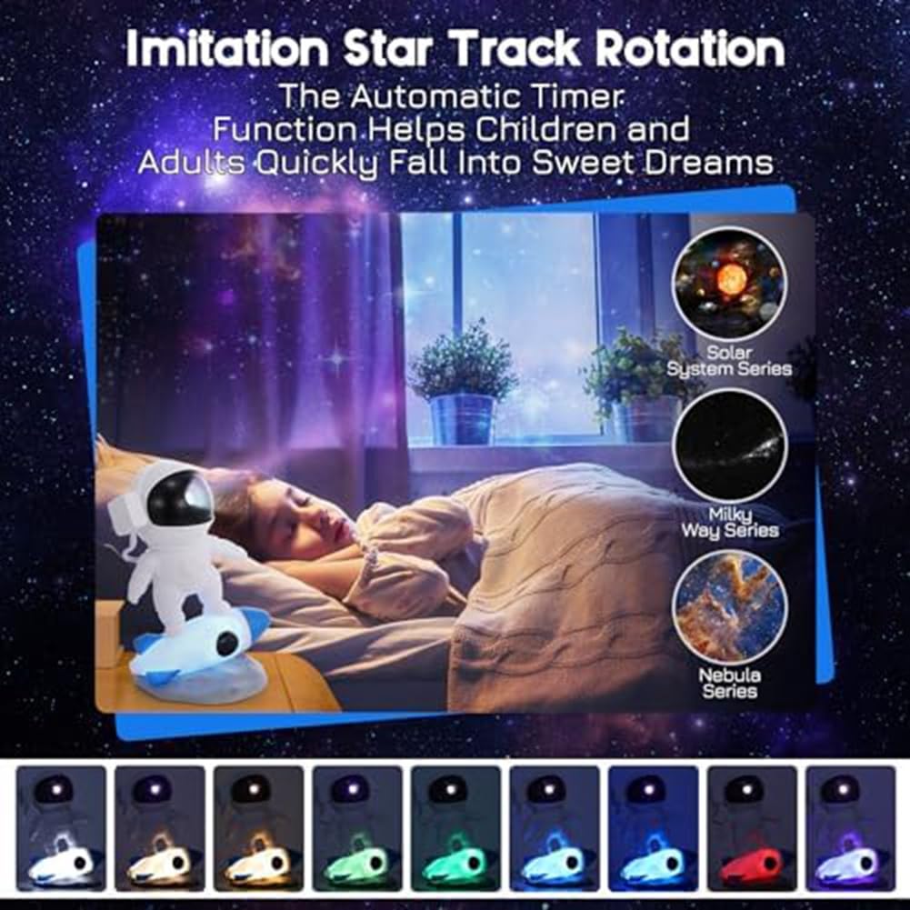 Projecteur d'étoiles 4K HD, lumière de galaxie, projecteur de galaxie d'astronaute pour chambre, lumière, cadeaux pour enfants et adultes