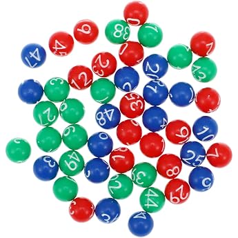 ifundom 49pcs Plastic Bingo Balls, Small Number Balls for Raffle Games, Lightweight Portable Bingo Balls for Party Lottery