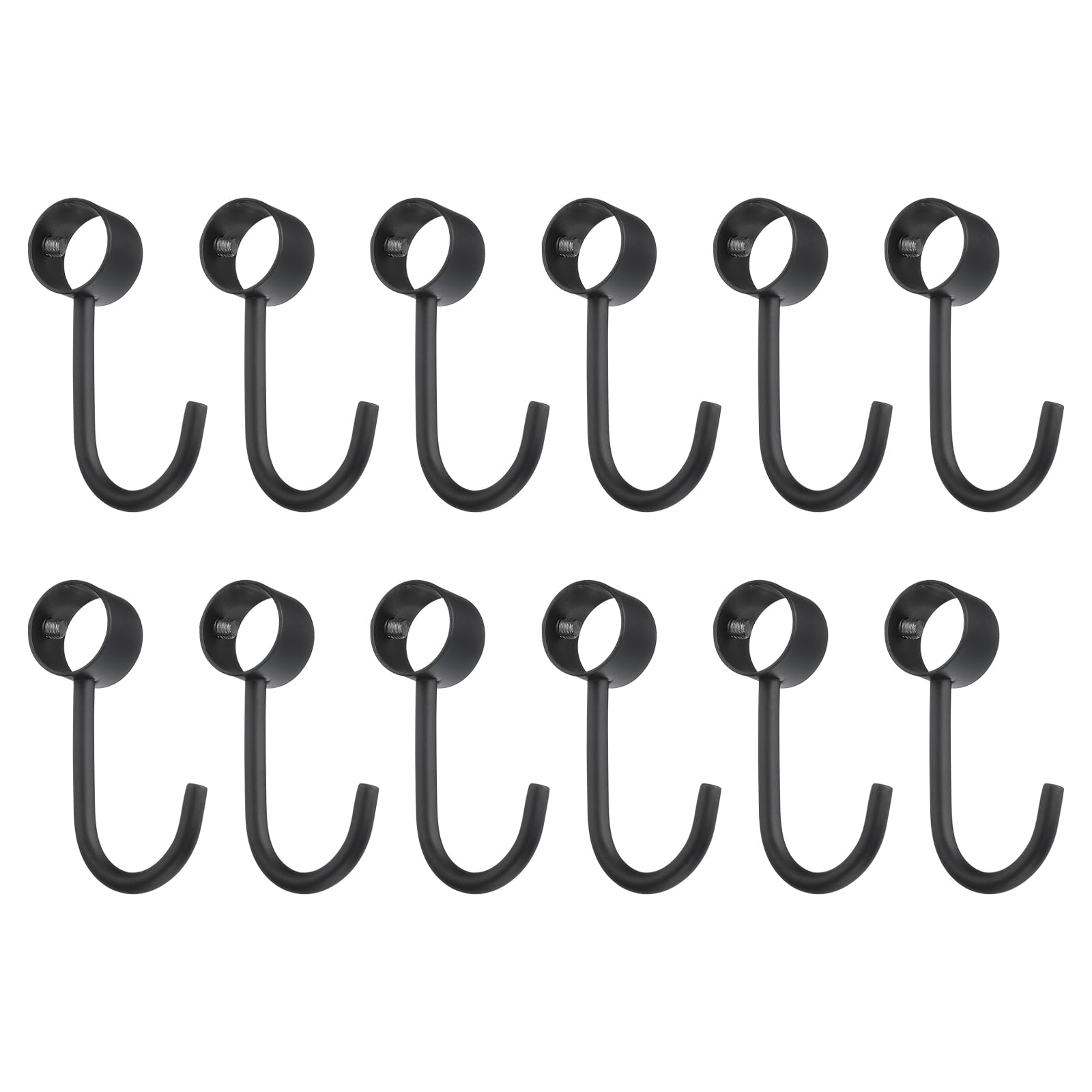 Crochet acier inoxydable 19mm noir mat uxcell pour penderie élégante