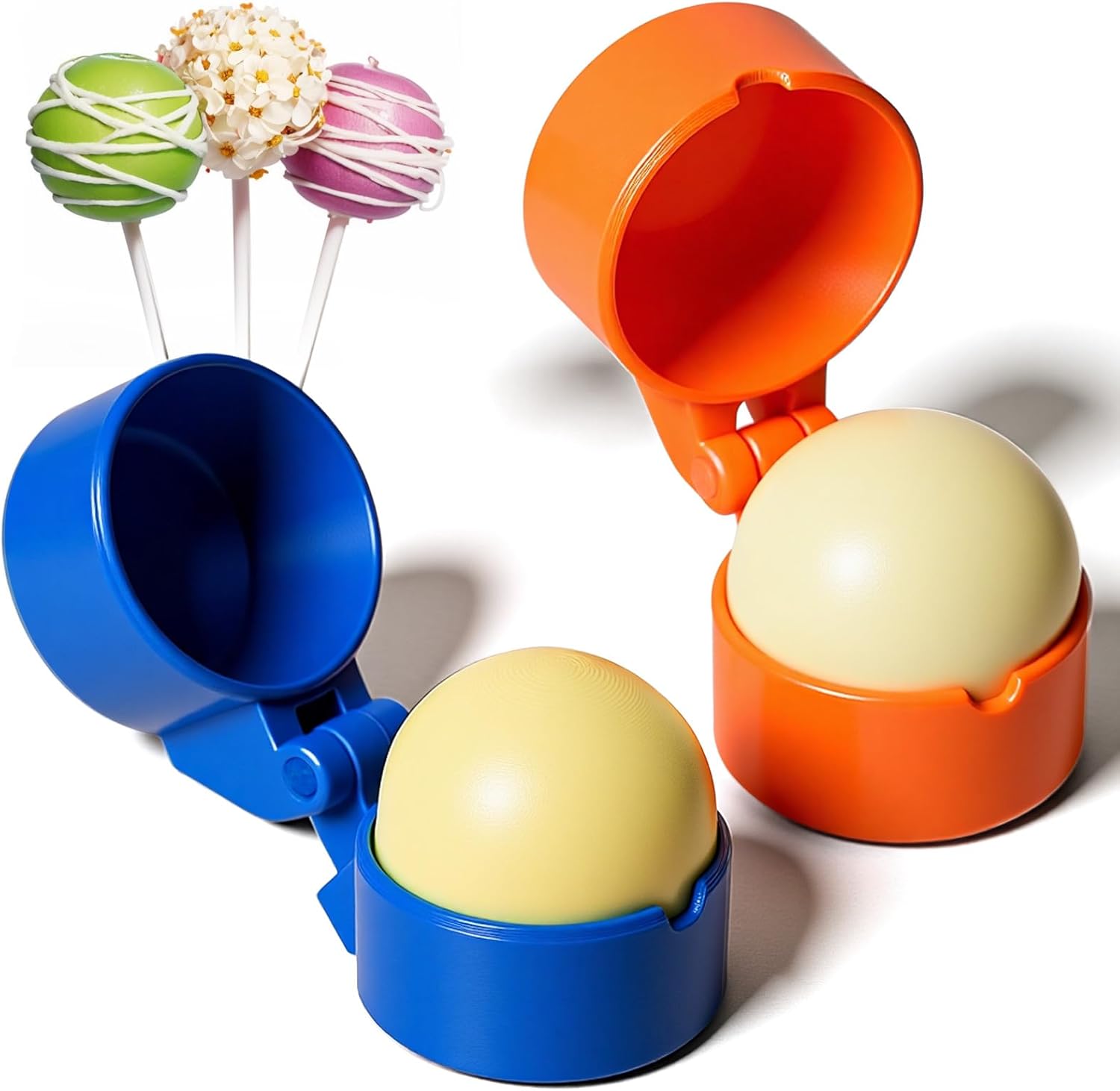 Molde Redondo para Cake Pops de 2 Piezas, Cortador y Prensador