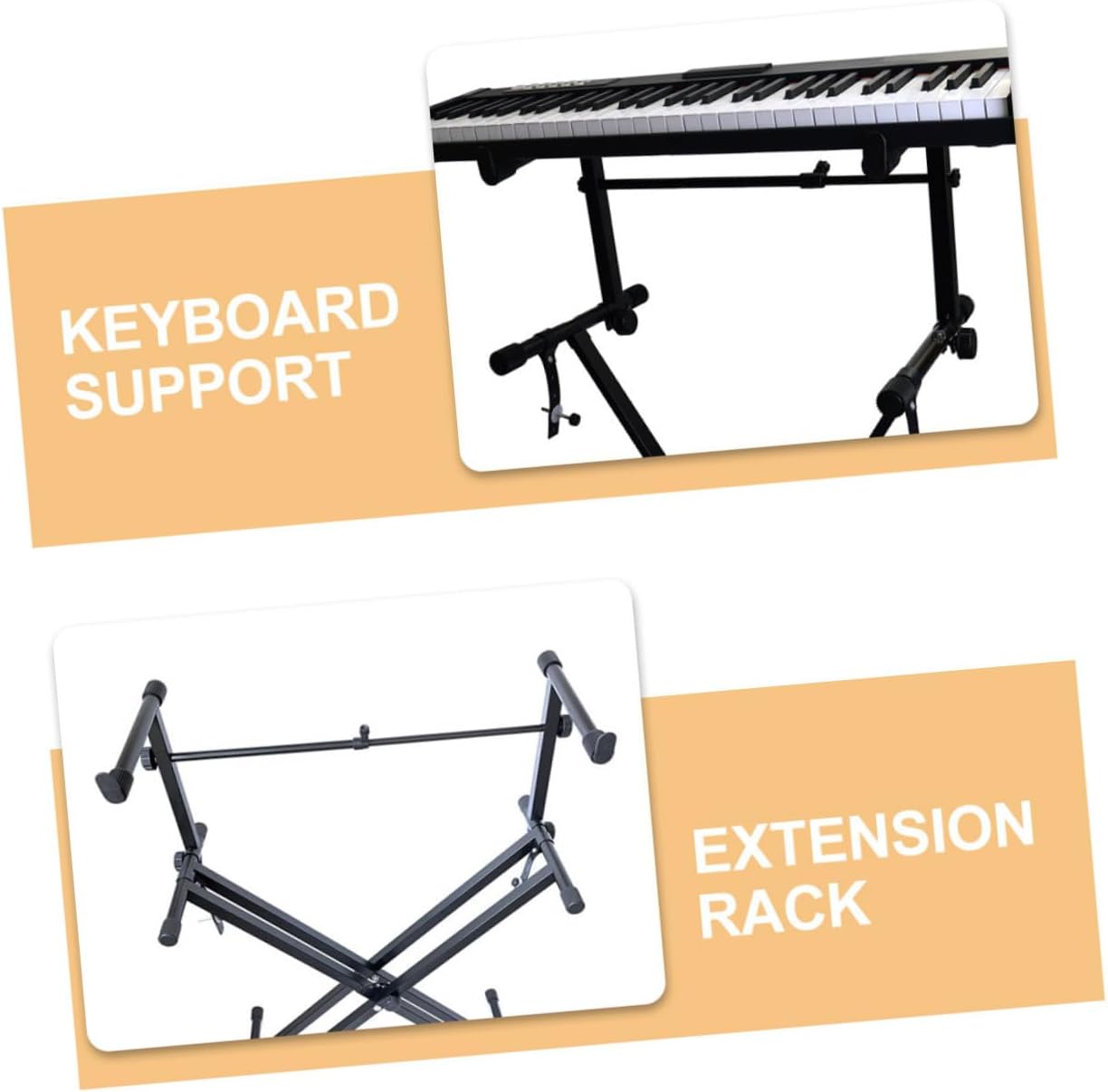 ERINGOGO Adjustable Keyboard Stand Extension Bracket for Enhanced Stability Compatible Electronic Keyboards Construction for and Practice