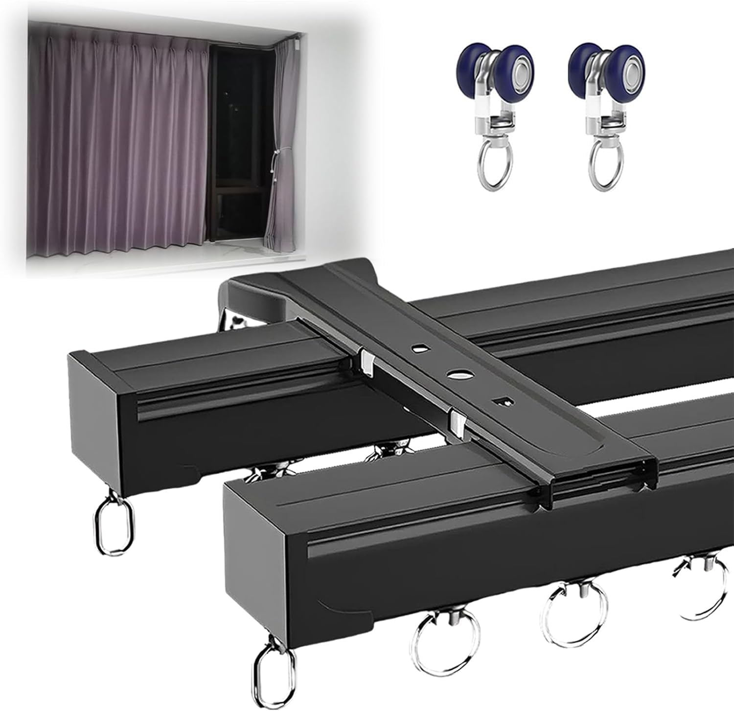 Riel de cortina de aluminio para dividir habitaciones y salones modernos