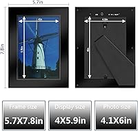 Vista 6 de Security Camera, Hidden Camera Frame - Nanny Cam for Indoor Surveillance - Spy Camera with Photo Frame - No WiFi - SD Card Not Included