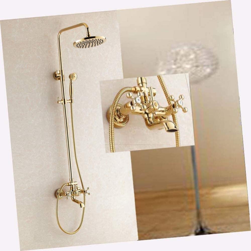 Robinet de douche en laiton doré avec douchette pour un moment spa à la maison