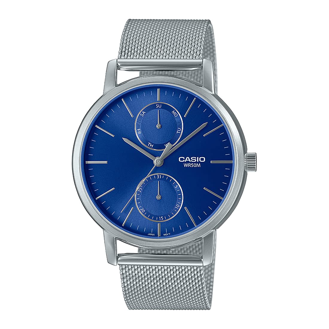 Casio Men Stainless Steel Analog Blue Dial Watch-Mtp-B310M-2Avdf, Band Color-Silver (B0B87XQ8YP) Amazon Price History, Amazon Price Tracker