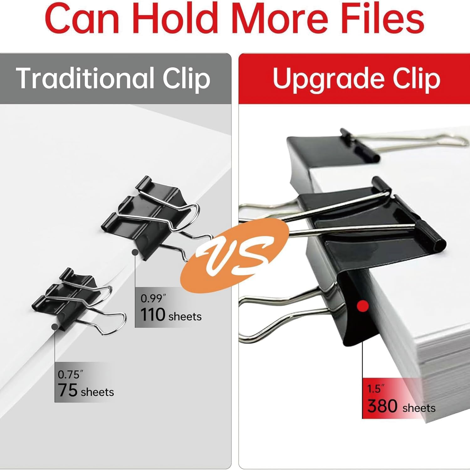 Jumbo Binder Clips 3 inch, Binder Clips Extra Large Heavy Duty 36 Pcs for Office Supplies, Black