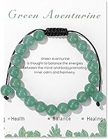 Vista 1 de Healing Crystal Bracelet for Women 8mm Natural Stone Crystal Beaded Bracelets Adjustable Handmade Gemstone Bracelet Healing Jewelry Mother's Day