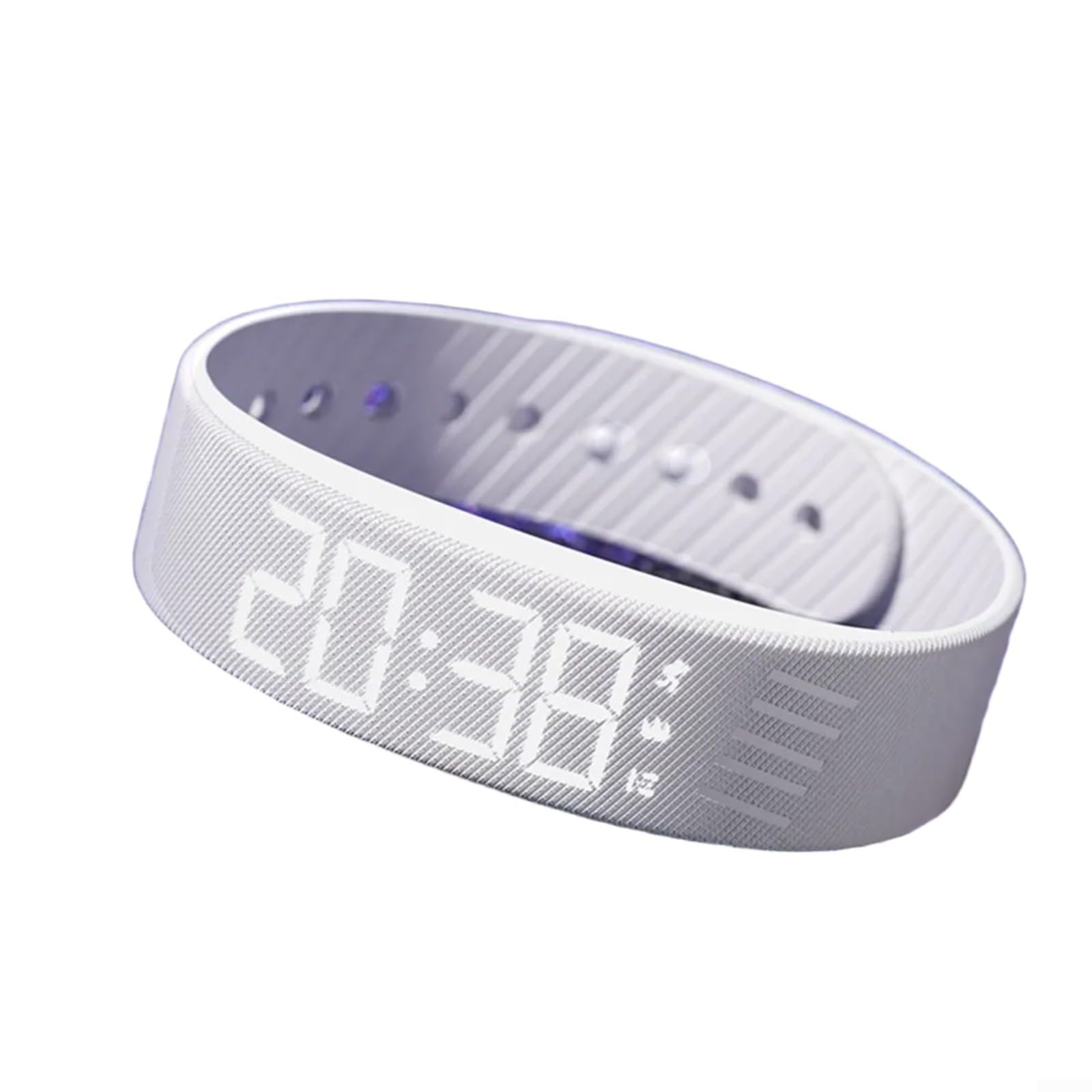 Silent Vibration Alarm Watch with Stopwatch, Step Counter, Sleep Monitor & IP65 Waterproof for Men and Women(White)