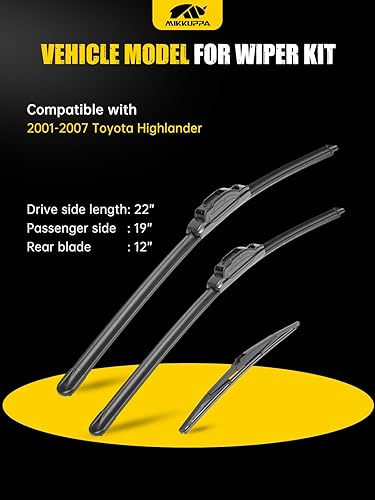 Vista 172 de MIKKUPPA Limpiaparabrisas de 26 pulgadas + 23 pulgadas + 12 pulgadas, repuesto para Mercedes-Benz 2013-2016 GL350 GL450, 2012-2015 ML350 ML550 ML63