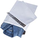 Metronic Poly Mailers 14&period;5x19 100 Pcs Large Shipping Bags for Clothing Mailing Bags with Strong Self-sealing Adhesive Waterproof and Tear-Proof Postal Bags in White