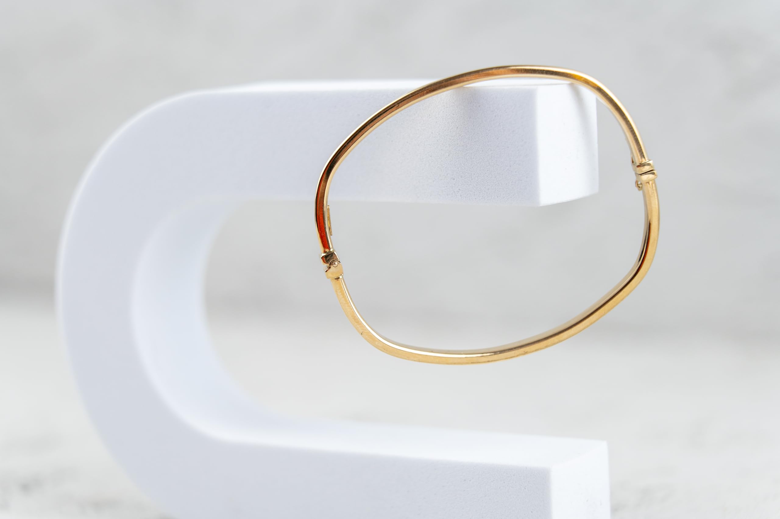 Rodium - Goldene Armband, 14 Karat Gold/ 585er Feingehalt, Modernes Design, Idealer Goldener Schmuck für Damen - 65 mm Innendurchmesser