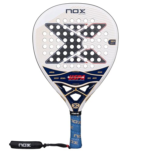 Padel Racket Attack USPA 12K Exclusive Edition 2025 | Official NOX USPA Circuit Pala Padel | 12K Carbon & Diamond Shape | Powerful HR3 Black Eva Core | Rough Sand Surface | Racquet for Adults