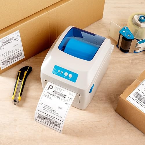 Miniatura 4 de Restaurantware Label Tek - Etiquetas térmicas directas de 6 x 4 pulgadas, 1 rollo de 250 etiquetas, etiquetas térmicas extraíbles, etiquetas