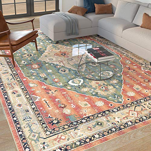 Abacasa Sonoma Jewels Aqua/Celadon/Rust/Tan Area Rug #TOP5