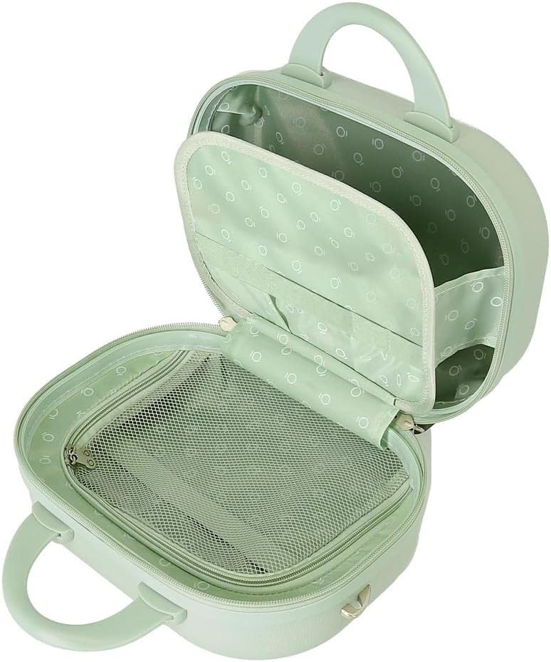 Enso Cute Girl Cabin Suitcase, Mint, Neceser, ABS toiletry bag