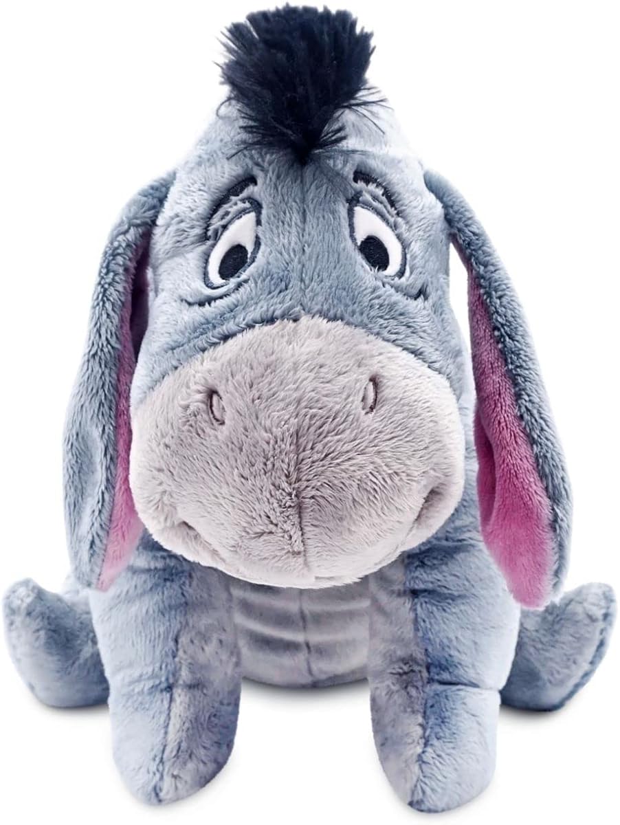 Disney Store Official Eeyore Medium Soft Toy for Kids, Cuddly Character with Fuzzy Texture and Embroidered Details, Floppy Ears and Tail, Disney Plushy Suitable for All Ages