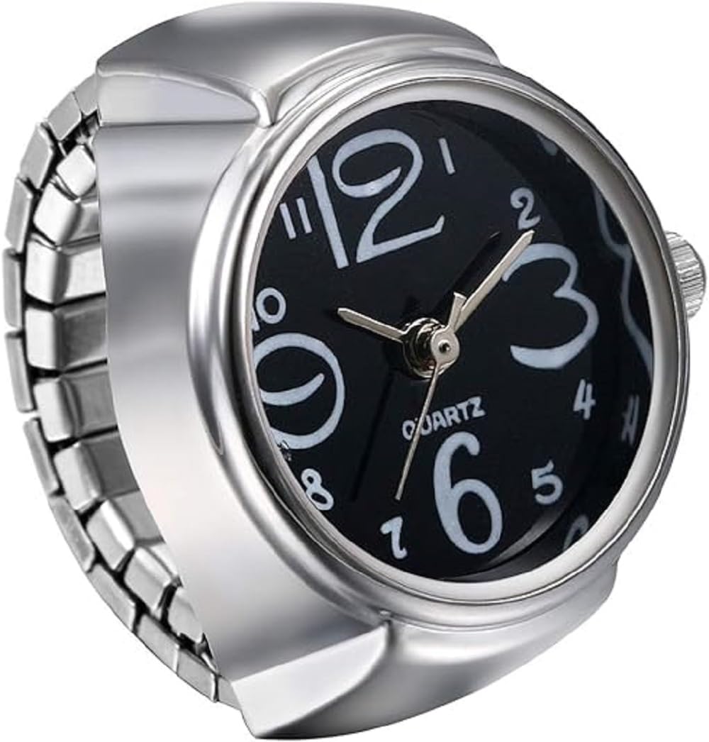 Luxansa Men Women Finger Watch Square Analog Quartz Finger Ring Watches Analog Arabic Numerals Dial Adjustable Size for Valentine’s Day (B0CS9Q4PW5) Amazon Price History, Amazon Price Tracker