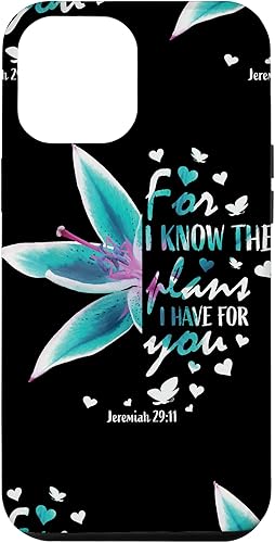 Funda para iPhone 13 Pro Max con versículo bíblico para mujer, regalos cristianos Jeremiah 29 11