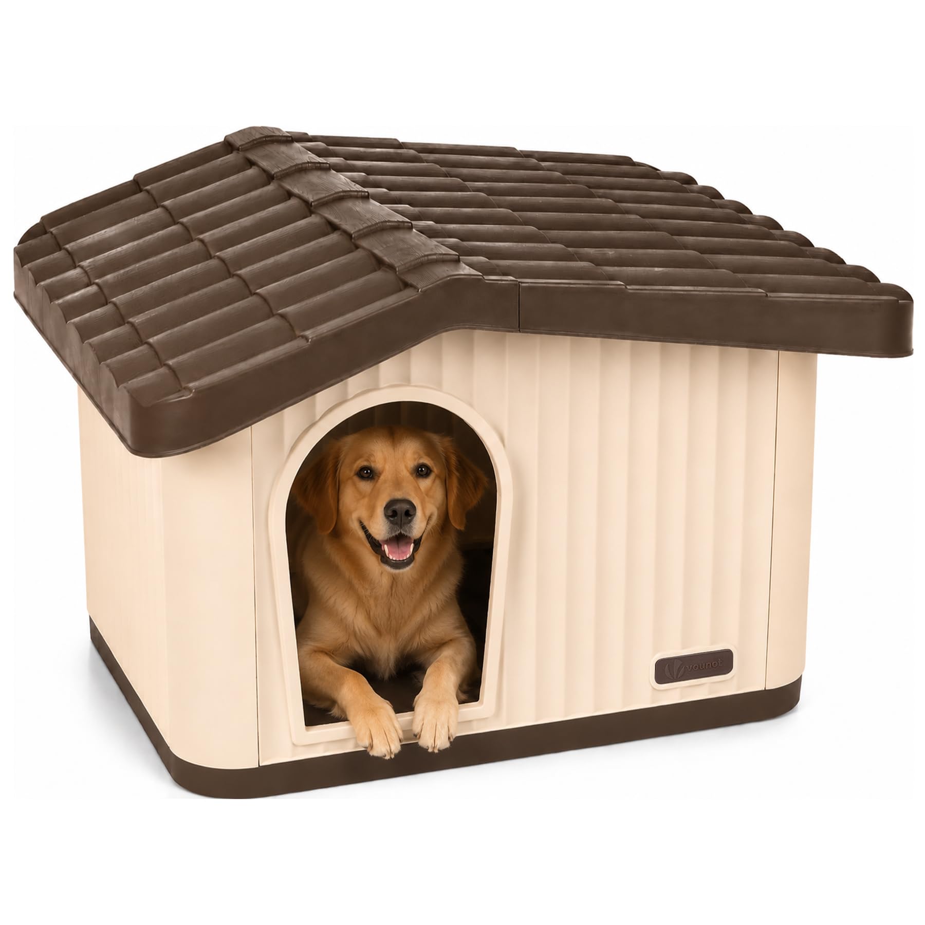 VOUNOT Pet House - Extra Small - Beige - Plastic