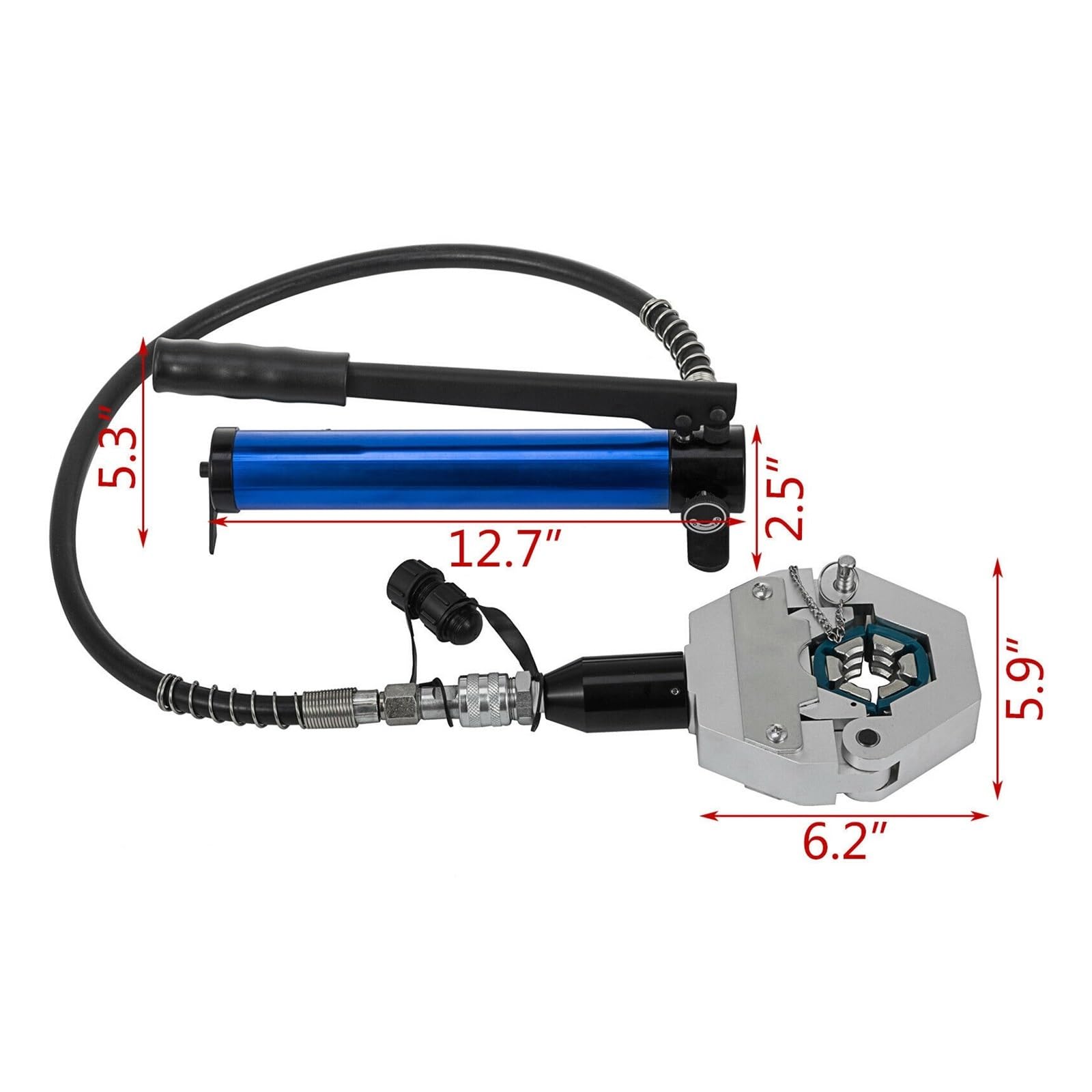 Alicates de Crimpado, Crimpadora de manguera hidráulica 71500 separable con bomba de aluminio, juego de herramientas de crimpado de reparación de aire acondicionado de mano