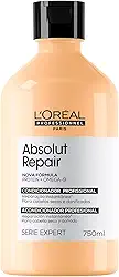 L'Oréal Professionnel Absolut Repair, Condicionador Profissional com Proteína de Trigo e Ômega 3, Ação Reparadora para Cabelos Secos e Danificados, 750ml