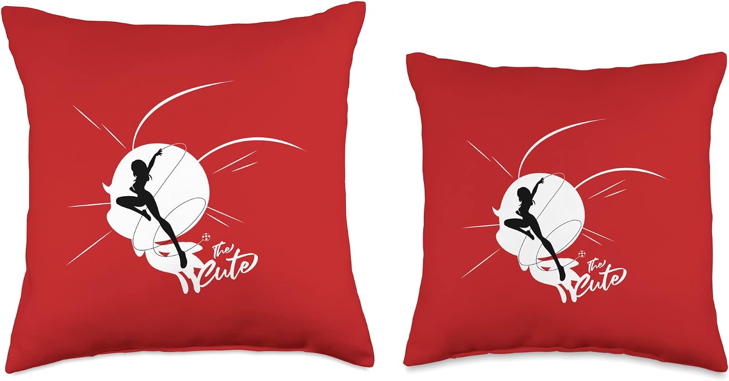Miraculous Ladybug Silhouette with Tikki Throw Pillow