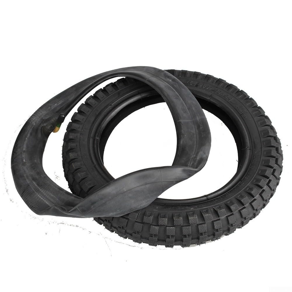 12x2.4 Inch Bike Tire, Rubber Bike Tire and Inner Tube Set, Replacement Bicycle Tires for Off-Road Bike, Ebike
