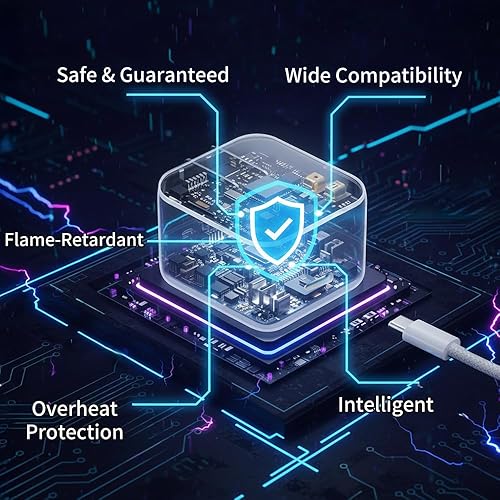 Miniatura 3 de Cargador USB C de 40 W para iPhone 17 y 16 de carga rápida, enchufe plegable, bloque de cargador de pared dinámico de 60 W, adaptador de corriente