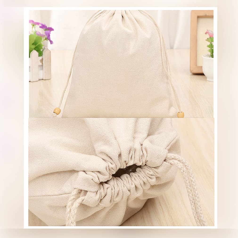6 x Wiederverwendbarer Stoffbeutel mit Kordelzug - unbedruckt, Geschenksäckchen Geschenkverpackung aus Stoff Obst & Gemüsebeutel für Party Mitbringsel DIY Handwerk (Light Yellow,72x100cm)