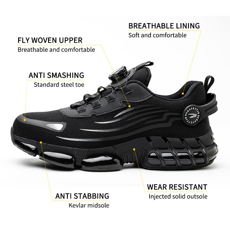 Steel Toe Work Sneakers for Men Women Lightweight Comfortable Industrial & Construction Work Safety Shoes2