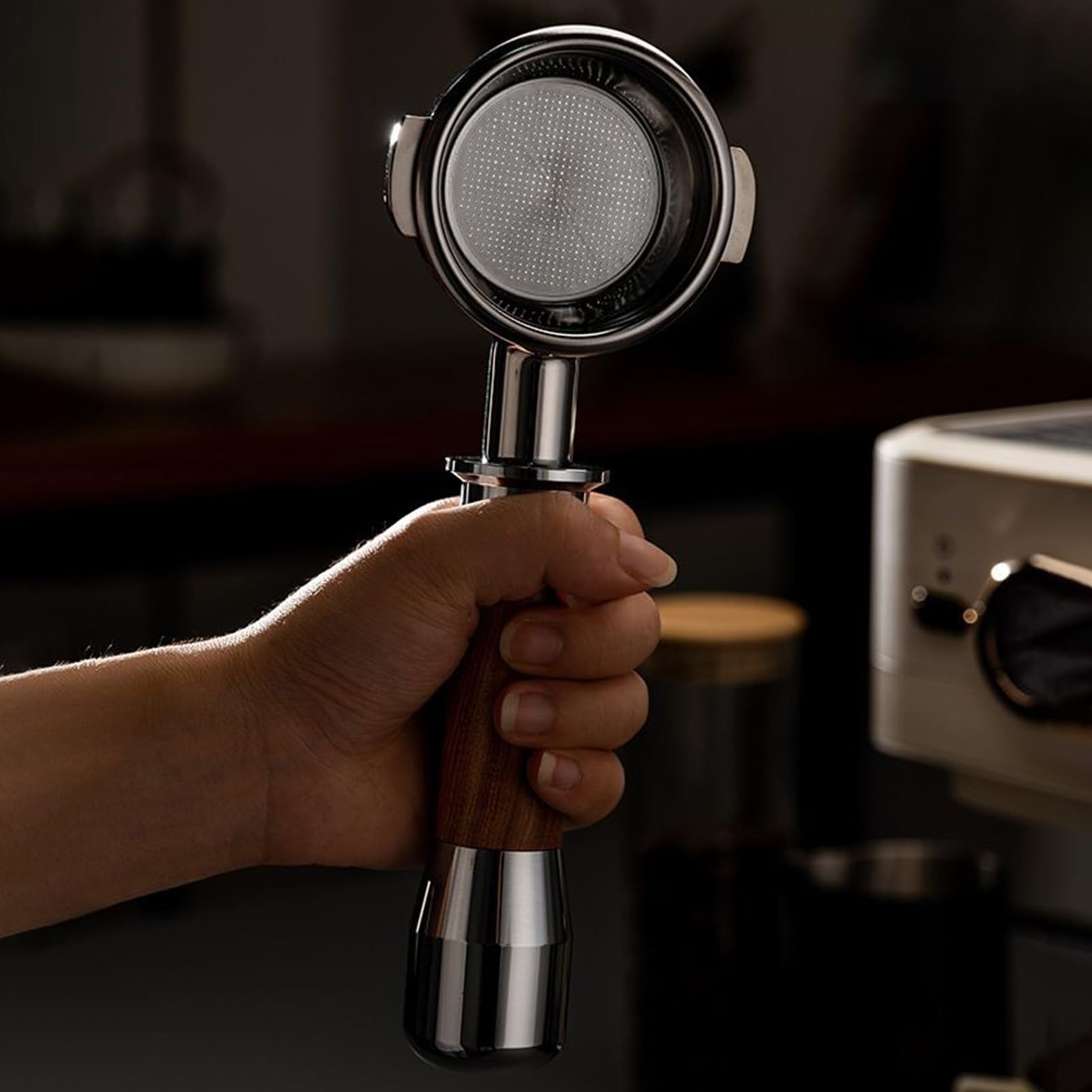 Maniglia per caffè espresso - Sostituzione del portafiltro per caffè senza fondo da 58 mm, maniglia per la preparazione 'espresso | Casa Bar Caffetteria Ufficio Controsoffitto Soggiorno Commercia