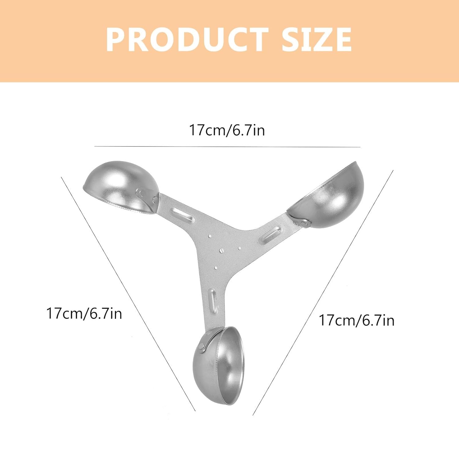Wind Measurement 3-Cup Anemometer Replacement Sensor Cup with Aluminium Alloy Material Lightweight and Strong Stability for Accurate Wind Speed Measurement