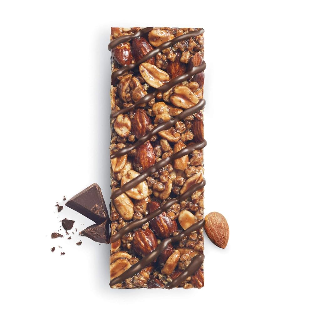 BE-KIND - Barres de Céréales Protéinées - Noix & Chocolat Noir - Sans Gluten - Riches en Fibres - Grand Format - 12 x 50g